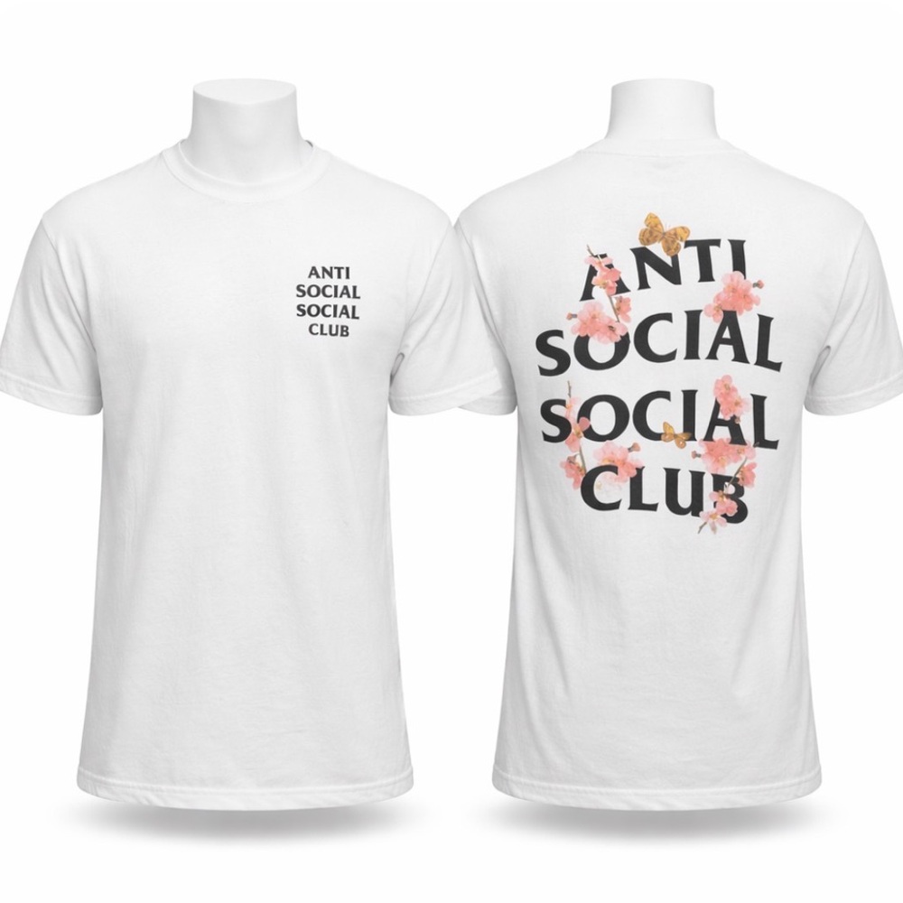 Anti Social Social Club (ASSC) Kkoch T-shirt White Cherry Blossom Size Medium